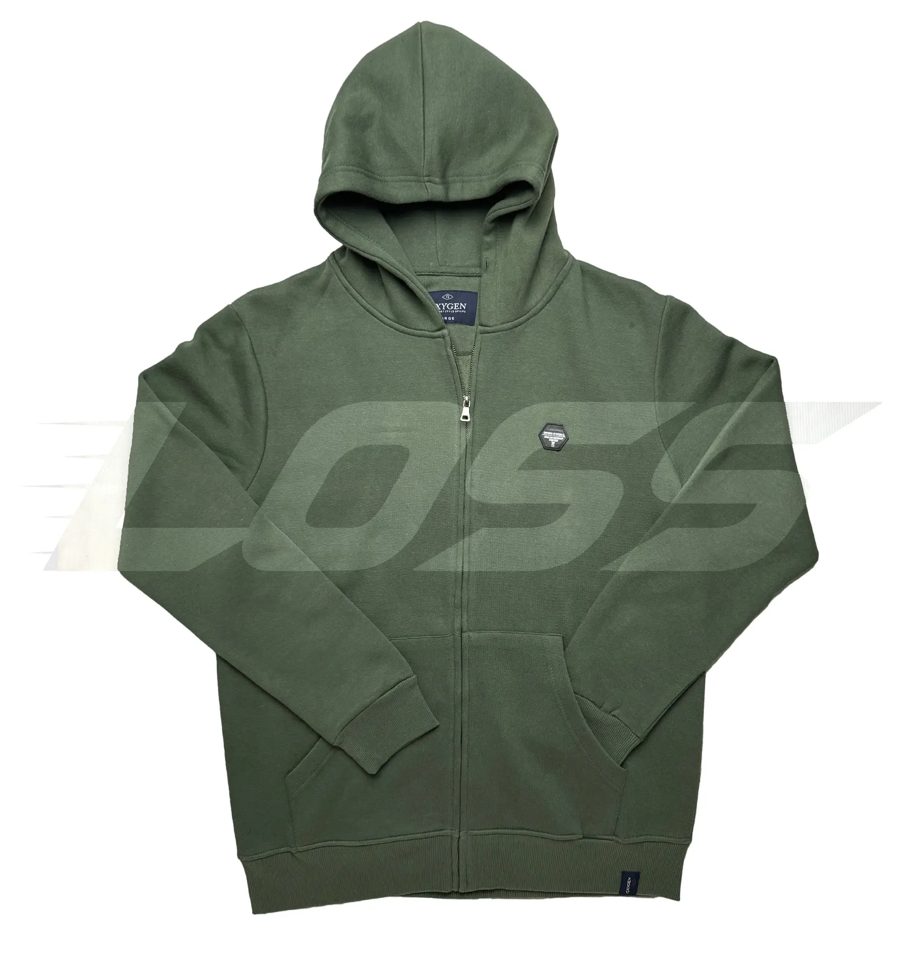 Shelby Vintage Wash Full-Zip Hoody - Forest Green